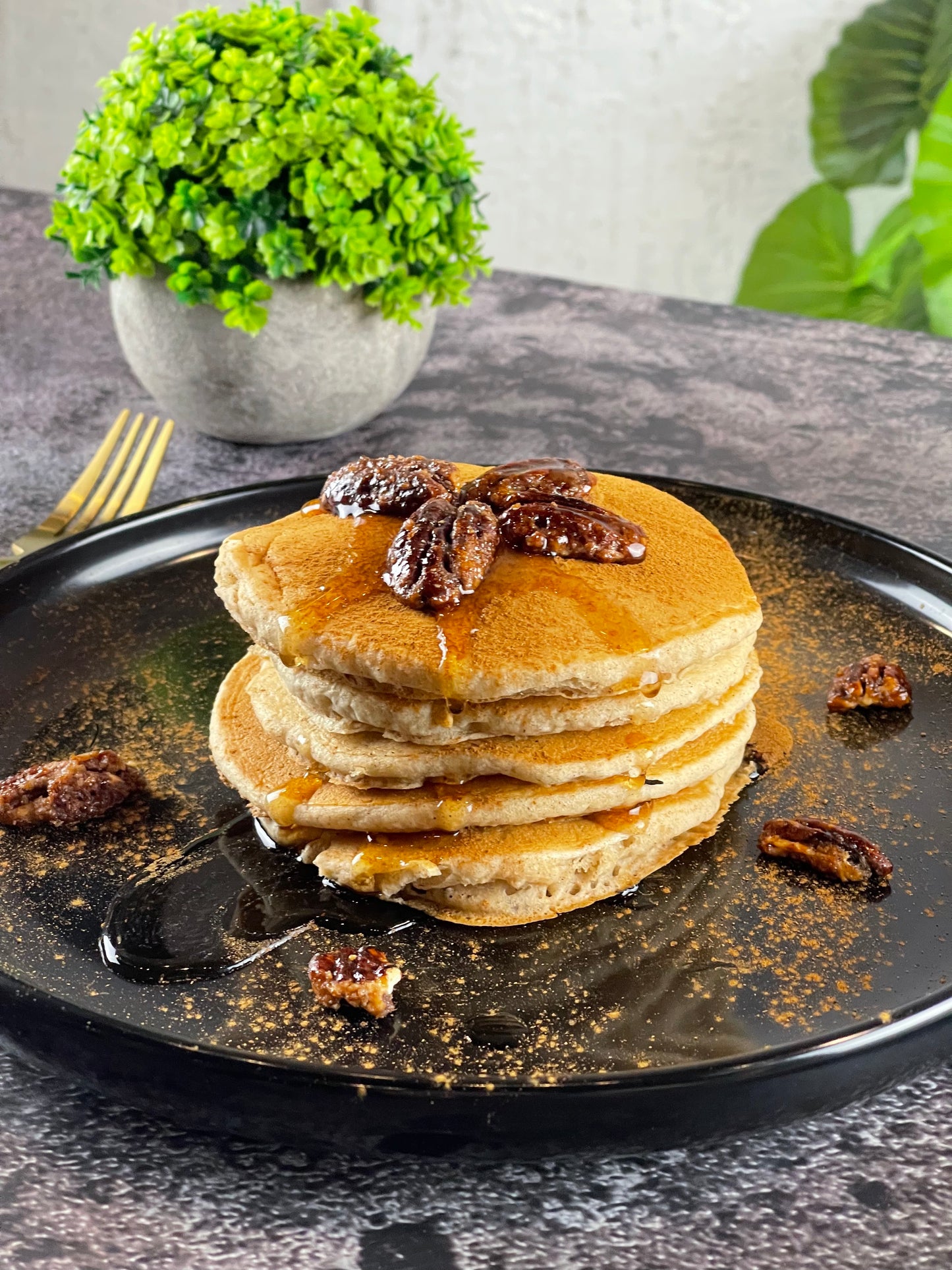 Pecan Cinnamon Pancakes